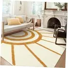 Boho Living Room Rug 5'x8', Large Washable Area Rugs Soft Tufted Bedroom