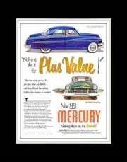1951 Mercury Nothing Like It for Plus Value - Matted for 11x14 Frame