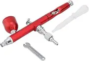 Airbrush Kit, Multi-Purpose Feed Dual Action Paint Spray Gun Set 7CC Capacity 0.3MM Spray Kit Tools for Paint Art Tattoo Nail Design(Red)