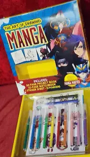 The Art of Drawing Manga Kit: Project & Sketch Book, Sticker Sheet & 12 Markers