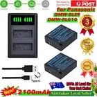 Battery & DUAL Charger For Panasonic DMW-BLG10E BLE9E Lumix DC-TZ90 DMC-GX7 GX85
