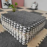 Plush Puzzle Foam Floor Mat Fluffy Square Carpet Mat Area Carpet Floor Mat