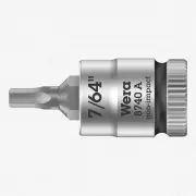 Wera 003382 8740 A 1/4" Drive Zyklop Hex-Plus Bit Socket, 7/64"