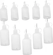 KALLORY 10pcs DIY Craft Glue Applicator Bottle Empty Plastic Squeeze Bottle Refillable Dropper Bottle for Precise Liquid Dispensing and Storage