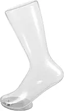 Homoyoyo Realistic Transparent Female Foot Model with Magnetic Base Plastic Sock Display Stand for Malls Stores and Exhibitions Lightweight and Stable Design