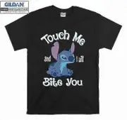 Lilo & Stitch Touch Me And I'll Bite You Funny T shirt Hoodie Hoody T-shirt Tshirt S-M-L-XL-XXLOversized Men Women Unisex 9710 Comfortable fabrics ...