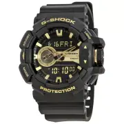 Casio Men's Watch G-Shock Ana-Digi Black and Gold Dial Resin Strap GA400GB-1A9