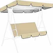 Patio Swing Spare Game, Lasting Awning and Comfortable 3 -Seat Swing Cushion Game, Perfect for Garden Use (164 X 114 X 15 Cm + 150 X 50 X 10 Cm)