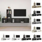 3 Piece TV HiFi Plasma Cabinet Set Lowboard Chipboard Multi Colours vidaXL