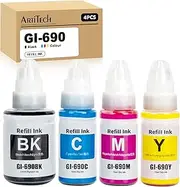 Artitech GI 690 Ink Bottle Replacement for Canon GI-690 for Canon PIXMA G2600 G3600 G3610 G4600 G4610 Printers (1B 1C 1M 1Y)
