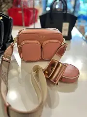 Michael Kors Leather MK Handbag Messenger Crossbody Bag Satchel Purse Shoulder