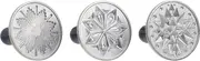 Nordic Ware Starry Night Cast Cookie Stamps, 3-inch Rounds, Silver