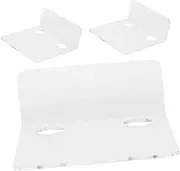 Toyvian 3pcs Transparent Small Wall Mounted Camera Rack Floating Monitor Holder for Secure Storage Practical Shelf for Rooms Living Spaces and More