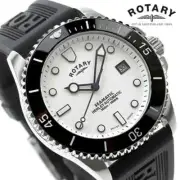 ROTARY HENLEY DIVER SEAMATIC GS05430/06 Watch Men's Automatic White × Black New!