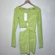 Dion Lee Women’s Interlink Mini Dress in Washed Light Zest Size US 6