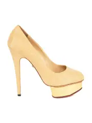 Canvas Round Toe Platform Pumps