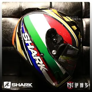 伊摩多※M號金白法國碳纖版SHARK RACE-R PRO CARBON ZARCO 全罩安全帽HE8665