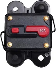 Mobestech Automatic Recovery Circuit Breaker 60a Fuse Holder for Car Audio Overload Protector Marine Rv with Insulated Screw Cover Protect Battery Sound System