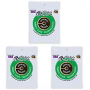 3x Martin Guitar Authentic Silked Strings 92/8 Phosphor MA535S Custom Light
