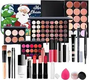 Christmas Makeup Kit,Long Lasting Makeup Sets for Christmas | Portable Cosmetic Supplies, Multifunctional Makeup Kit with Storage Box for Girls Women