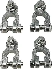 4 Pcs Car Battery Terminals, Car Battery Clamps, Battery Terminals Connectors, Battery Terminals 12V/24V Heavy Duty, Car Battery Terminals Clamps for Marine Motorcycles Car