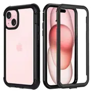 Apple iPhone 15 Plus Military Grade Full Body Shockproof Clear Heavy Duty Case Bumper Drop Protection Tough Cover (Black)