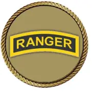 Ranger Medallion for Box Cremation Urn/Flag Case - 2 Inch Diameter
