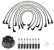 ACDelco Ignition Kit Distributor Rotor Cap Wire Spark Plugs for Buick Chevy GMC