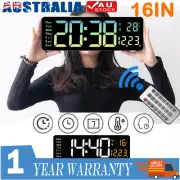 Large Digital Big Jumbo LED Wall Desk Clock Display With Calendar Temperature AU