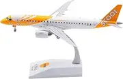 Pre-Built Model Aircraft 18CM 1/200 Scale Alloy Replica Airplane for Scoot E190-E2 9V-THA Highly Detailed Finished Aircraft Model Miniature Airplane Model