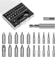 Damaged Screw Extractor Set, 22 Pcs Stripped Screw Extractor Set, Broken Bolt Stripped Screw Extractors for Screws Remover Set All-Purpose Screwdriver