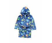 BOYS DINOSAUR HOODED FLEECE DRESSING GOWN