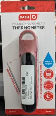 NEW Dash Precision Quick-Read Meat Thermometer Waterproof Indoor & Out Hot Cold