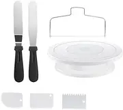 7PCS Cake Decorating Supplies Kit, Baking Supplies Set, Baking Accessories Tools for Beginners and Cake Lovers, Rotating Turntable Set DIY Kits for Decorating Kitchen Mould Tool