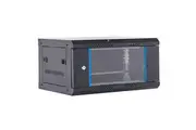 6U Cabinet Server Network Data Rack - Wall Mount 19'' LAN Rack IT Equipment with Lockable Glass Door and Removable Side Panels - 450mm Deep
