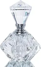 H&D HYALINE & DORA Clear Carved Crystal Empty Mini Refillable Perfume Bottle