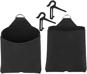 EXAOMBLE 2pcs Storage Change Holder for Coins Mini Interior Dashboard Purpose Organizer Multifunction Pouch All Car Case Key Organiser Vent Imitation Leather Black