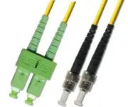 2M (6.56ft) OS2 SC/APC to ST/UPC Fiber Optic Cable Duplex Singlemode 9/125