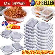 Double Compartment Condiment Container Snack Containers for Home School Reusable