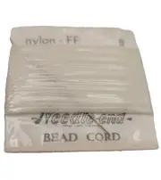 #8 Bead Cord White Nylon Jewelry Pearls 10 Pieces with needles