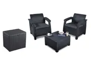 Keter Corfu Outdoor Balcony Set with City Storage Box