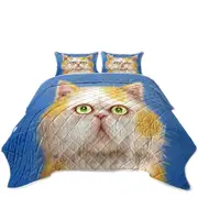 Beautiful Kittens Drawings Staring Ginger Cat Coverlet