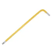 Ball End Hex Key Wrench, 4mm l Shape Extra Long S2 Steel Repair [Yellow]