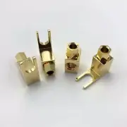 20pcs Gold Plated Spade to Banana Female Plug Audio Speaker Cable Connector Plug