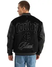 [Nena & Pasadena] Carlton Ace Varsity Jacket in Black
