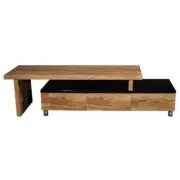 Charlene Extendable TV Stand Cabinet Entertainment Unit - High Gloss Black Body