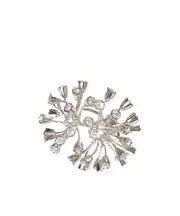 Lanvin Traviata Embellished Ring 51 SILVER/CRYSTAL