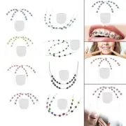 2 Pieces Temporary Tooth Decoration with Metal Wires DIY Brace Accessory