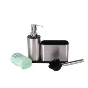 Stainless Steel Kitchen Compost Bin Set with Biodegradable Bags, Sink Organiz...