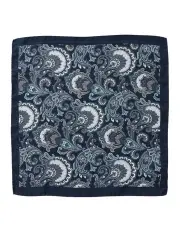 [Dom Bagnato] Fan Paisley Silk Pochette in Blue